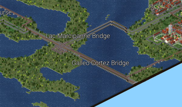 Two highways, one leading to the North, and the other leaving the city.