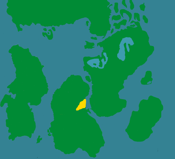 Yellow zone - territory of Serinta civilization