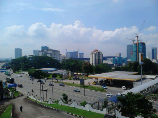 View of Johore Bahru city from the balcony