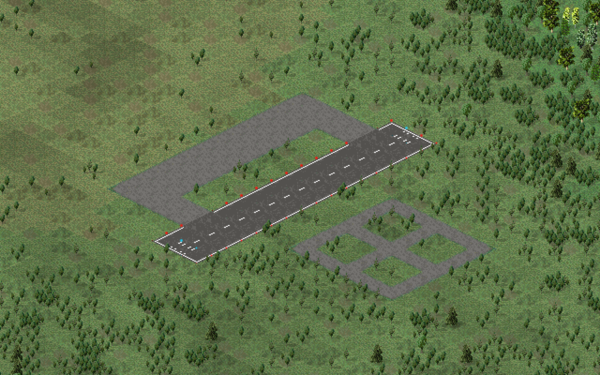 Taxiways connected to runway.