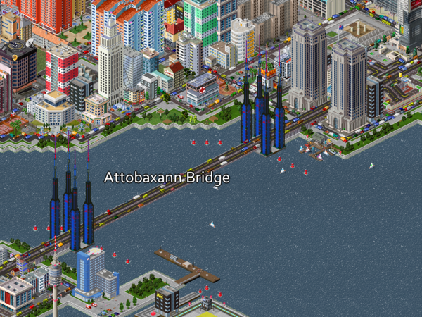 The ‘Attobaxann Bridge’ is consider as a main entrance to the Metropolis. The ‘C1 Expressway’ run via the ‘Guard Towers’ into the dense city.